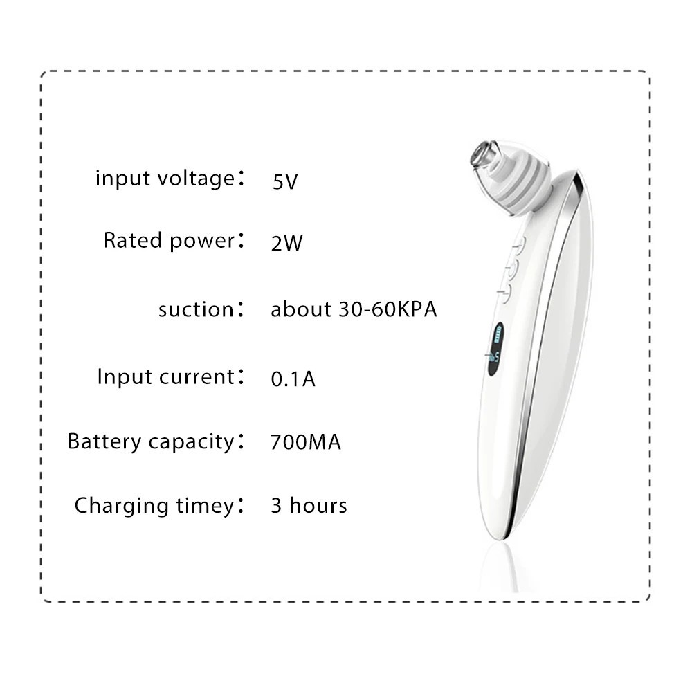  Blackhead Remover for Face Acne Pimple Remover Tool Blackhead Extractor Pore Cleaner Vacuum Suction