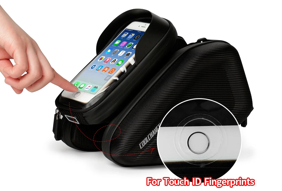 Sale Coolchange Touch Screen Waterproof Cycling Bike Bag Bicycle Tube Bag Mountain Bike MTB Front Frame Mobile Phone Bag Accessories 21