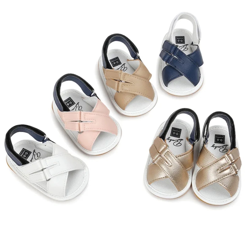 

5 Colors Newborn Baby Boys Shoes Summer baby moccasins PU Leather Hard Soled Anti-Slip Solid Handsome Infant Shoes prewalkers