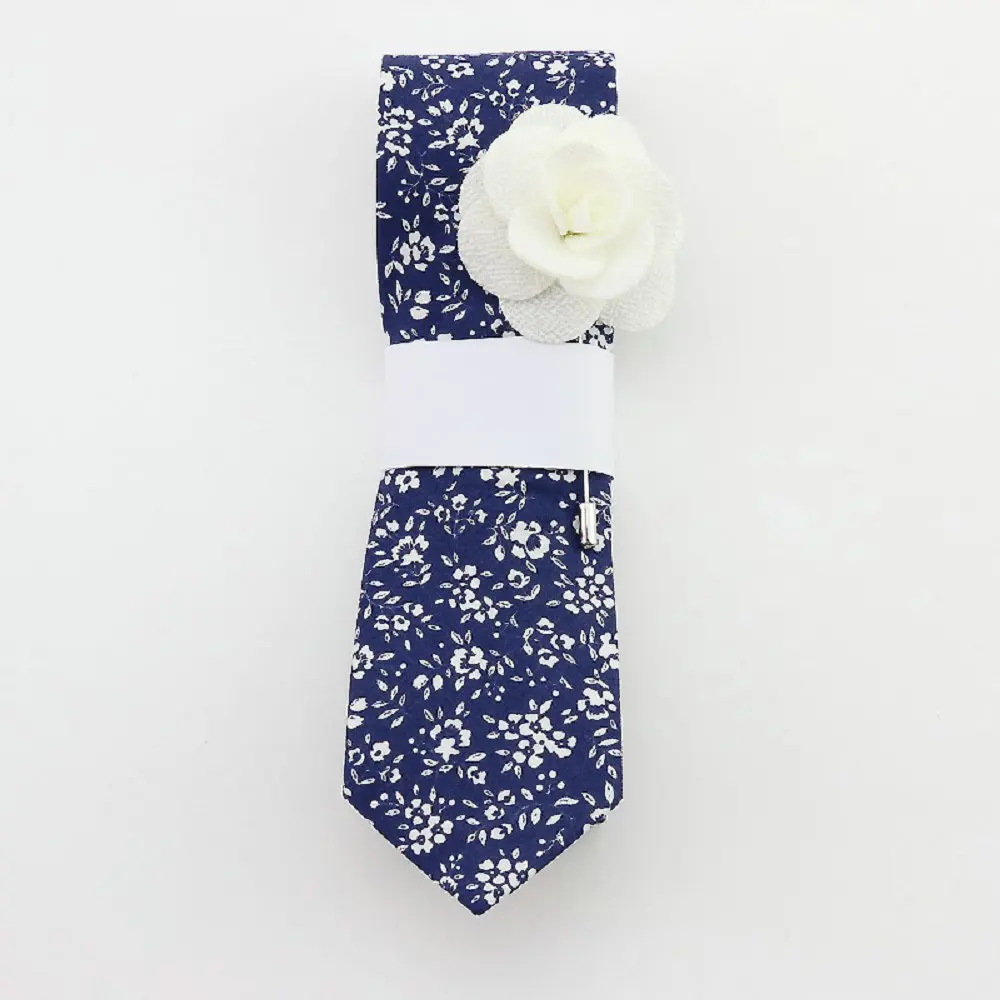 Mantieqingway 6 см винтажные Цветочные хлопковые галстуки для мужчин свадебные черные галстуки тонкий Gravatas corbatas Модный повседневный галстук с принтом - Цвет: 029