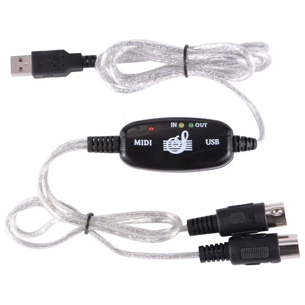Бесплатная доставка новый конвертер USB в MIDI для музыкальной клавиатуры адаптер