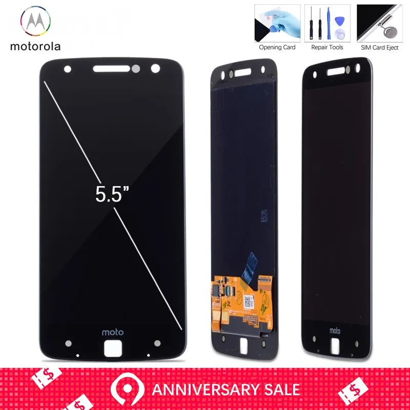 

5.5'' AMOLED 100% Original Display For Motorola Moto Z Display Touch Screen Digitizer Replacement MOTO Z Droid XT1650 XT1650-03