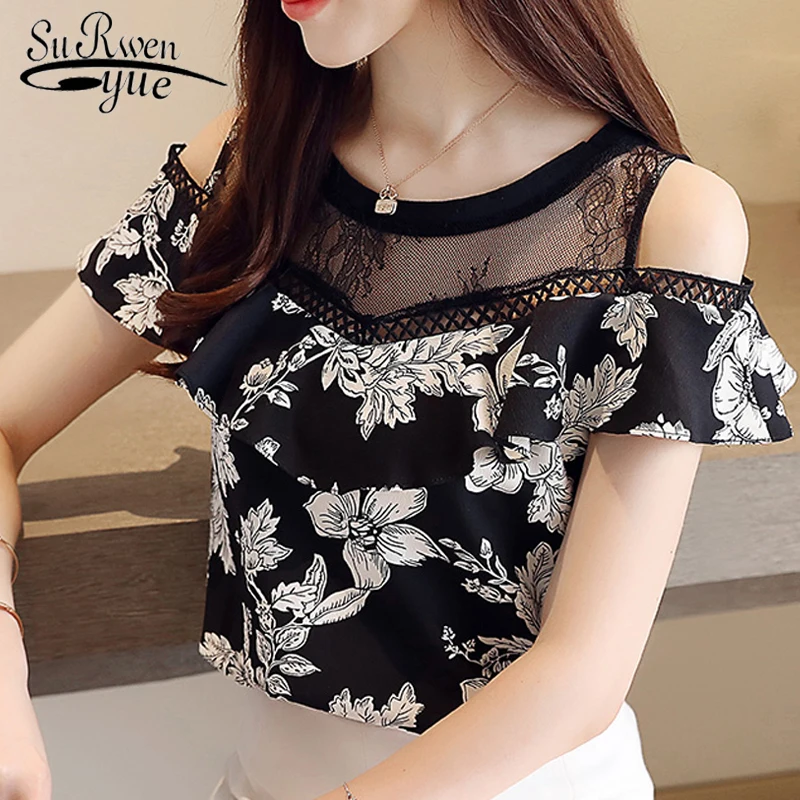 Fashion-round-collar-hollow-lace-print-c