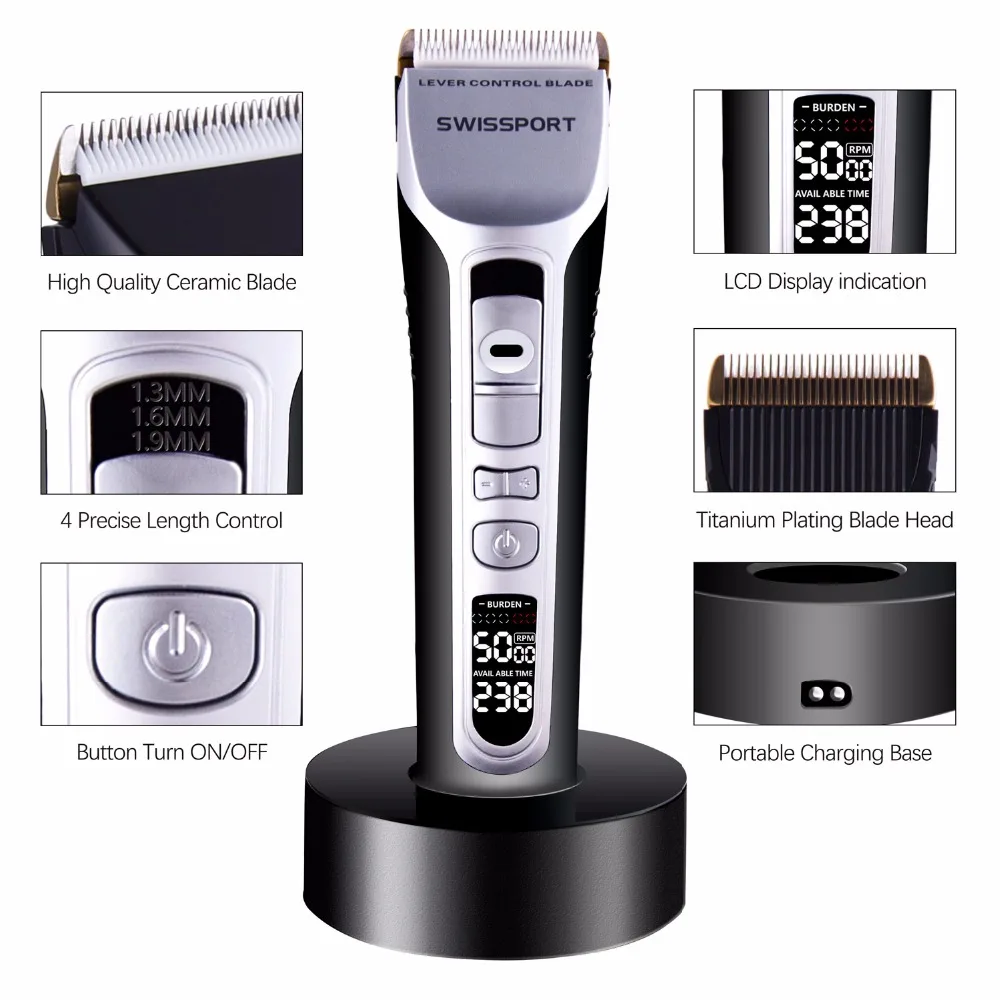 RUCHA BARBER SALON MEN HAIR TRIMMER CLIPPER (6)