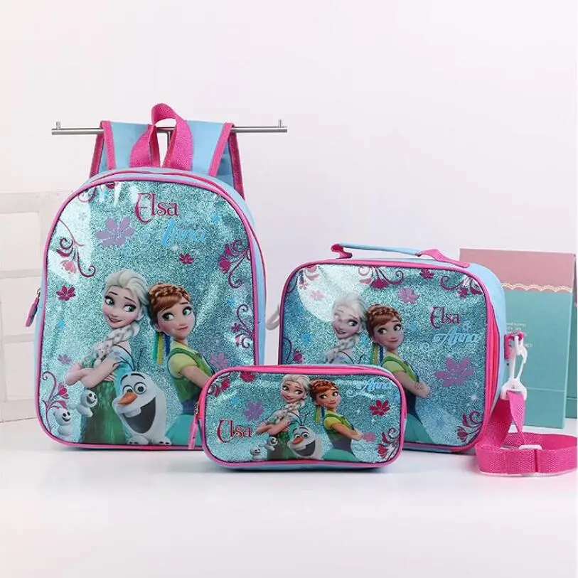 

Hot Girls cartoon schoolbag kids lovely princess elsa anna backpack Cute Brand Toddler Kids boys spiderman schoolbags