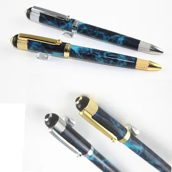 

1 PCS High Quality Luxury Writer Blue Agate Ballpoint pen Classic design