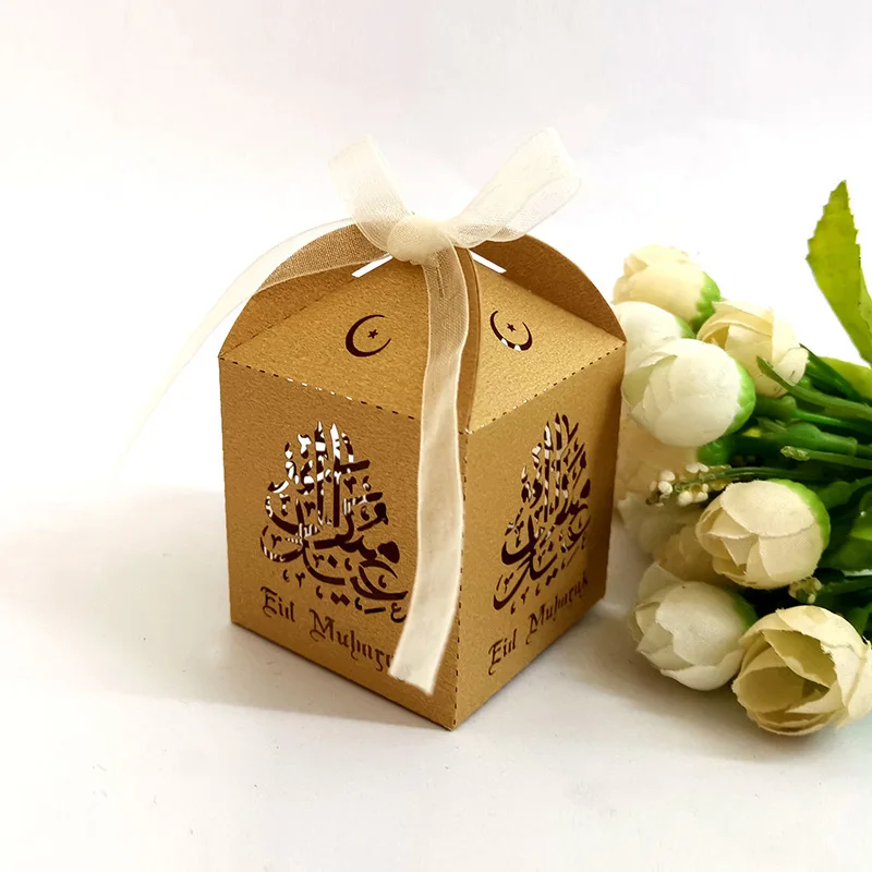 50 шт./компл. Islamic Eid Mubarak вечерние подарочные коробки Happy Ramadan Kareem украшения для