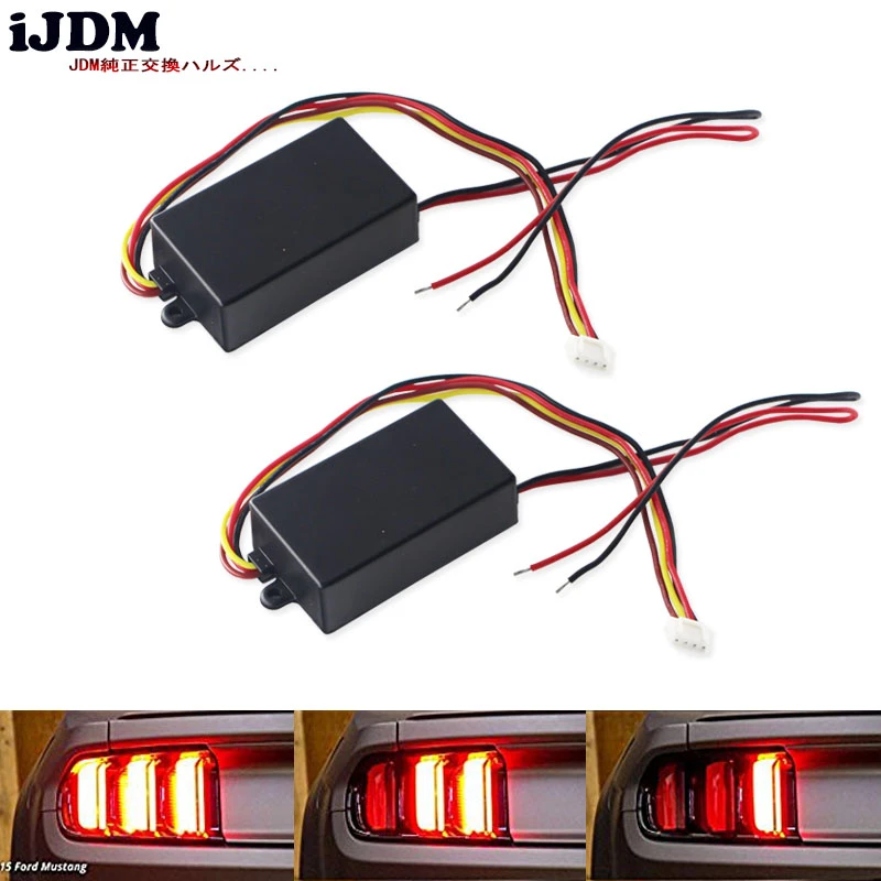 Ijdm (2) 3step Sequential Dynamic Chase Flash Module Boxes For Car