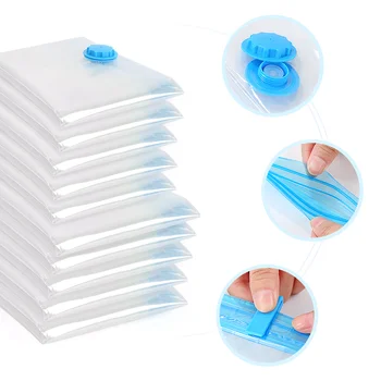 

30PCS/Set Saving Space Seal Bags Organizer Vacuum Storage Bag Transparent Border Foldable Extra Large Compressed Organizer HWC