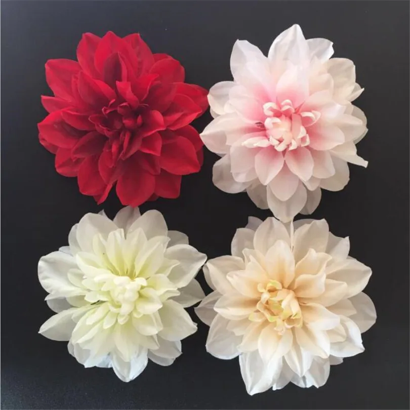 24pcs Artificial Dahlia Flower Heads 12cm Simulation Aztec Dahlia