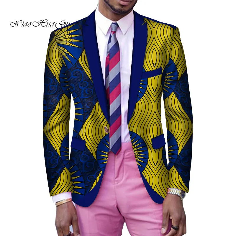 

Bazin Riche Men Blazer Fancy African Dashiki Men Clothes Wedding Party Dress Suit Blazer Jacket Tops Coat Casual WYN692