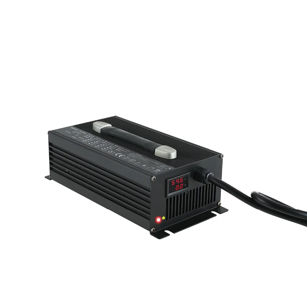 

Li-ion 13s Charger 48V 25A 20a Electric Tricycle battery charger 54.6v 25amp Aluminum Alloy with Fan