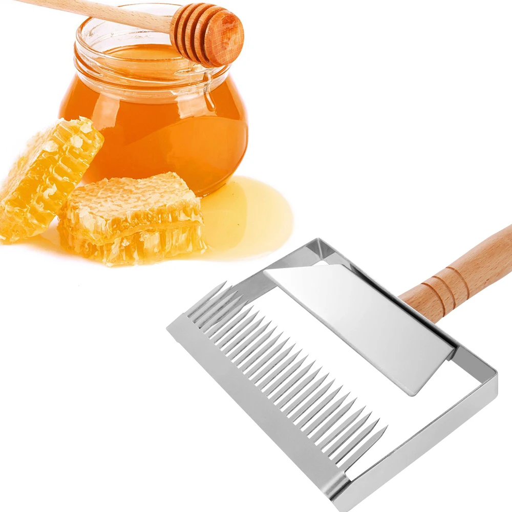 

26 pins Wooden Handle Beekeeping Tool Uncapping Fork Iron Honeycomb Honey Scraper Apicultura Equipment Uncapping fork