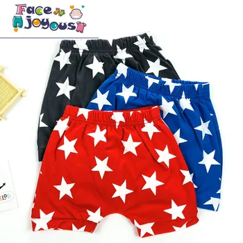 

Baby Boys Summer Cotton Shorts Baby Cute PP Pants Kids Girls Red/Blue/Dark Gray Stars Printed Shorts 2019 Summer Baby Clothing