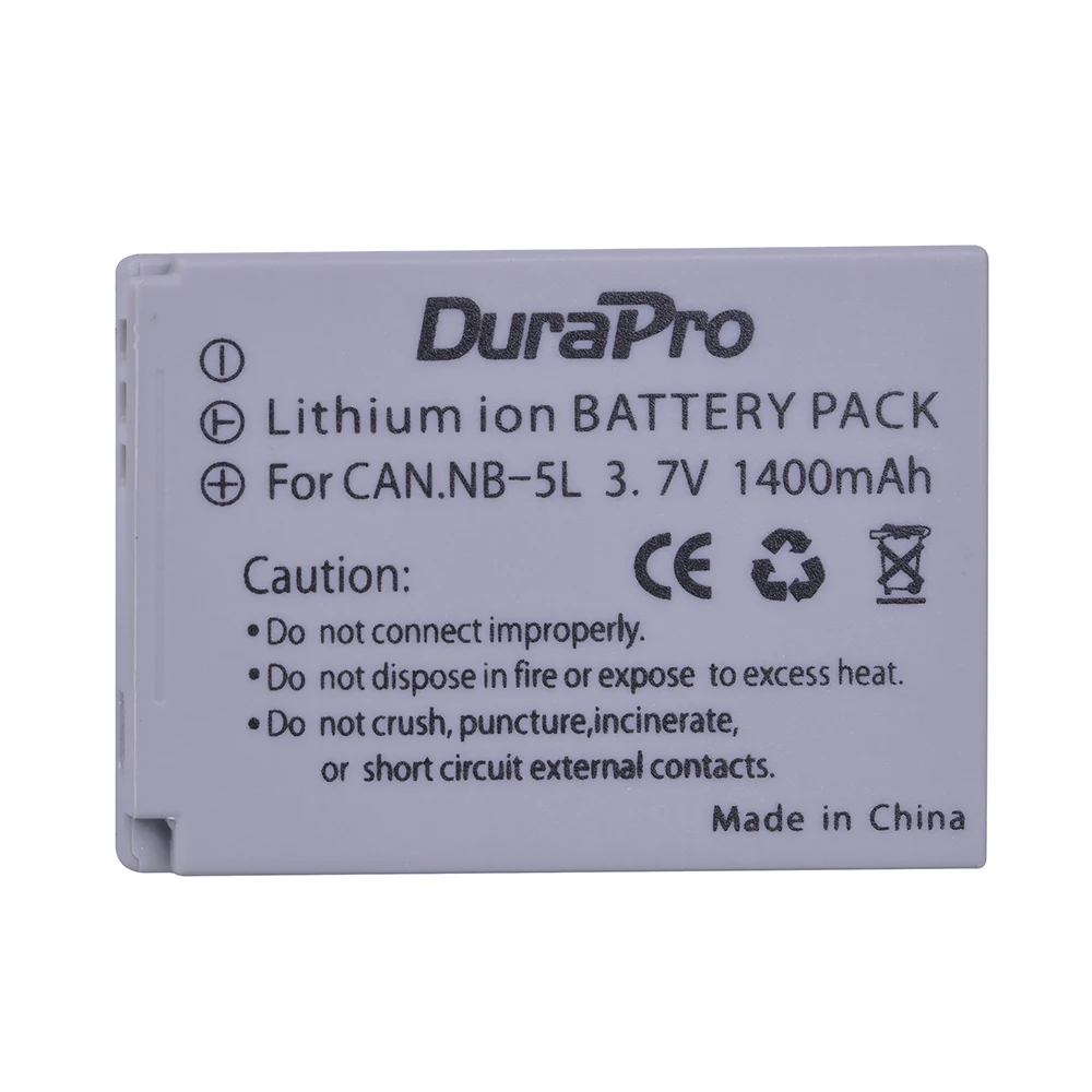 

2PCS NB-5L NB5L NB 5L Batteries 3.7V 1400mAh for Canon PowerShot SX230 HS, SX210 HS, SX200 HS, S100, S110 Digital Camera