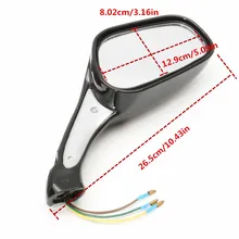 8mm Motorcycle Scooter Mopeds Rear View Mirror Light Fit For Gy6 50cc 120cc 250cc With Light
