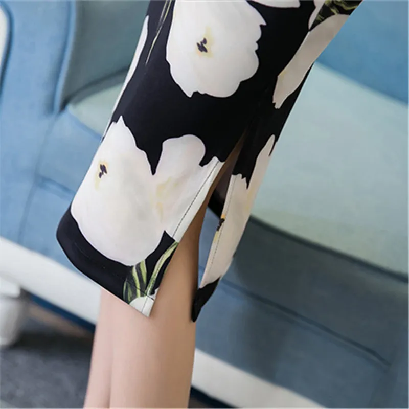 Женская юбка карандаш средней длины с цветочным принтом|pencil midi skirt|midi skirtmidi skirt women