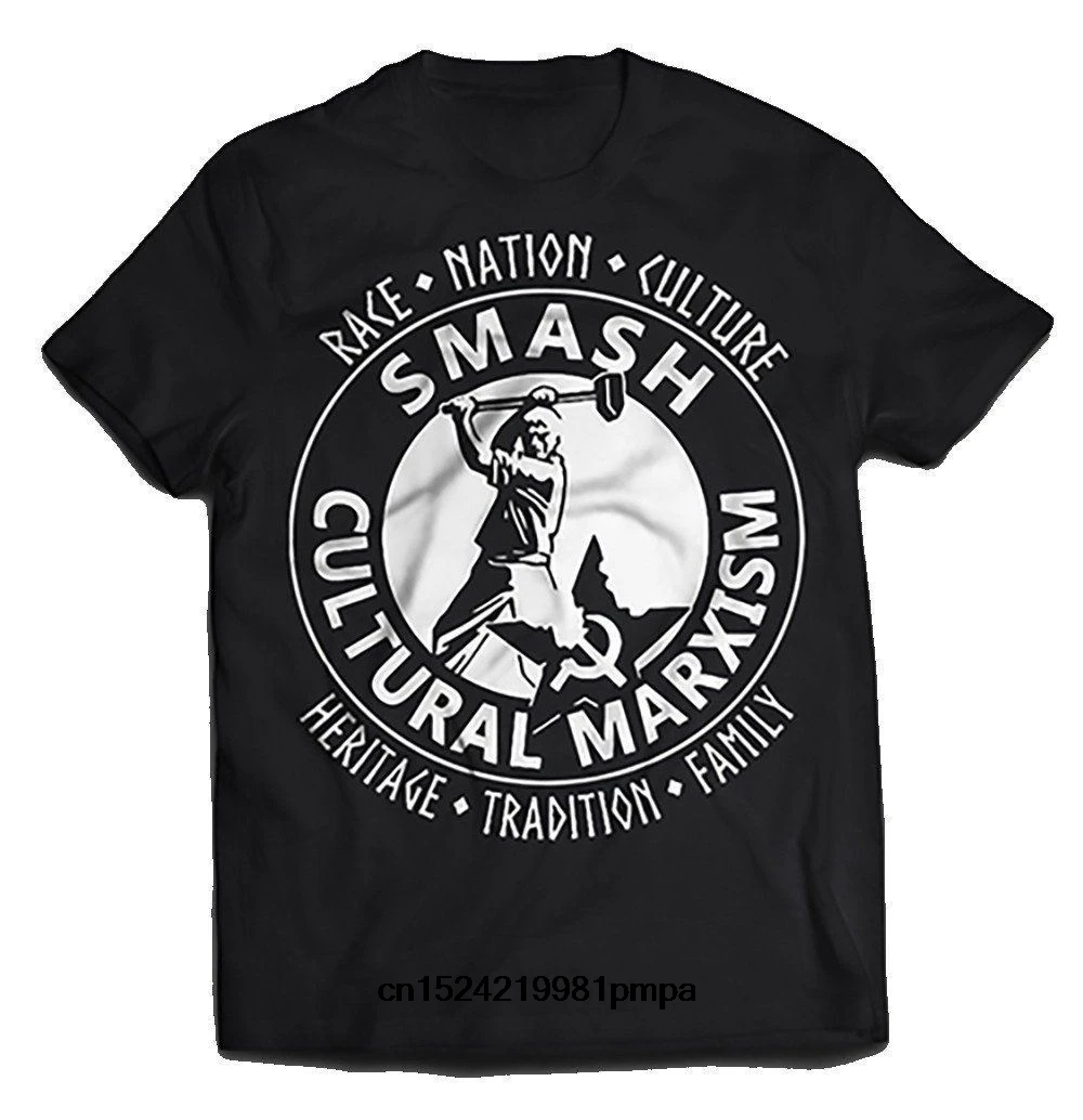 

Smash Cultural Marxism T-Shirt ISD Communist Anti-Antifa Patriot Nationalist Men's Fashion Short Sleeves Cotton Tops Clothing