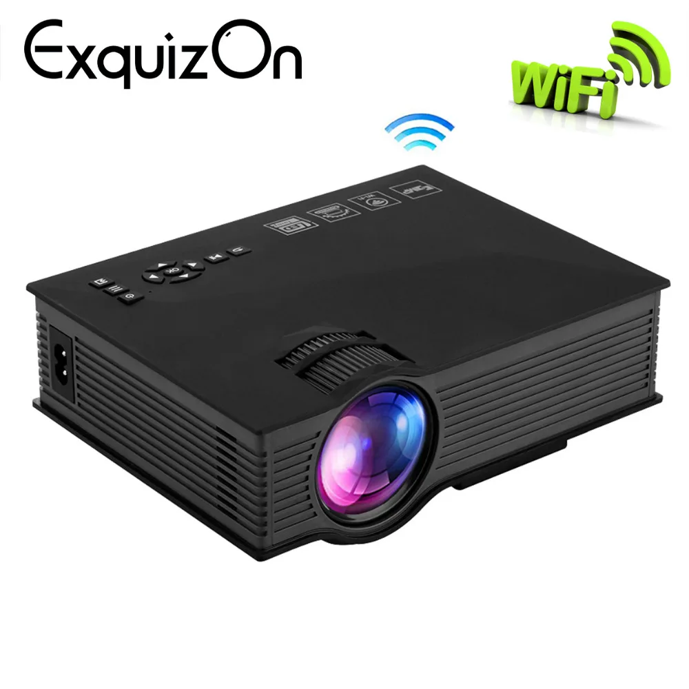 UC46+ UC46 Wireless WIFI Mini Portable Projector 1200 Lumen 800x480