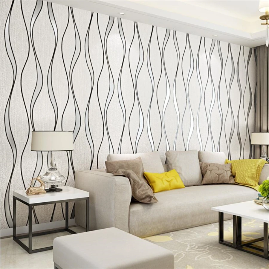 

Papel de parede simple striped non-woven wallpaper 3d solid suede bedroom living room Hotel TV background wall modern wallpaper