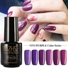 MIZHSE UV Gel Polonês Molho Fora Verniz Gel UV Led 7 ml Esmalte Nail Art Gel Polonês Verniz Gel Pintura top Coat Casaco de Base DIY(China)