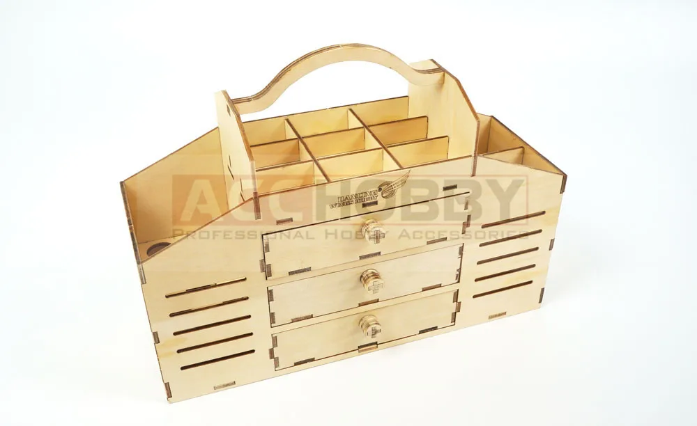 DIY деревянный ящик для инструментов Строительный набор идеально подходит для инструментов нож, файл, булавка, клей, наждачная бумага, зажим, карандаш, линейка и транспортир