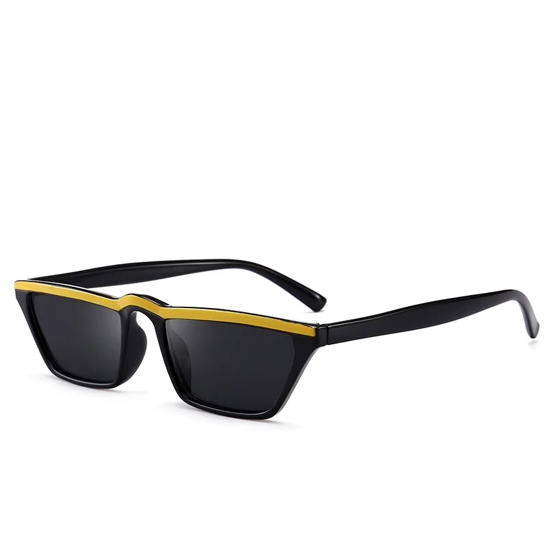 ZXWLYXGX, модные дизайнерские женские солнцезащитные очки, плоская оправа, Классические хипстерские ретро очки, кошачий глаз, узкая коробка, солнцезащитные очки - Цвет линз: C2