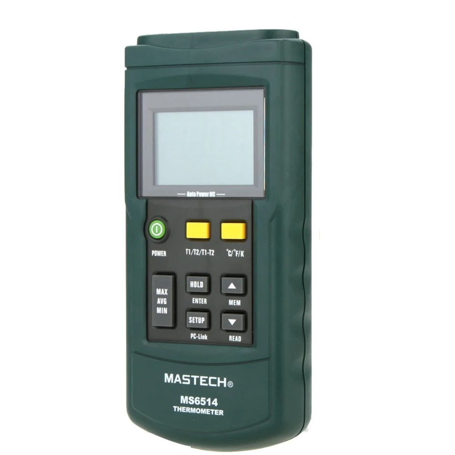 

Hot MS6514 Dual Channel Digital Thermometer Temperature Logger Tester USB Interface 1000 Sets Data KJTERSN Thermocouple