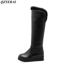 QZYERAI/зимние теплые женские ботинки на плоской подошве с закрытой подошвой; зимние сапоги; женская обувь; подходит для ультранизкой температуры