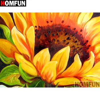 

HOMFUN Full Square/Round Drill 5D DIY Diamond Painting "Sunflower scenery" 3D Diamond Embroidery Cross Stitch Home Decor A19107