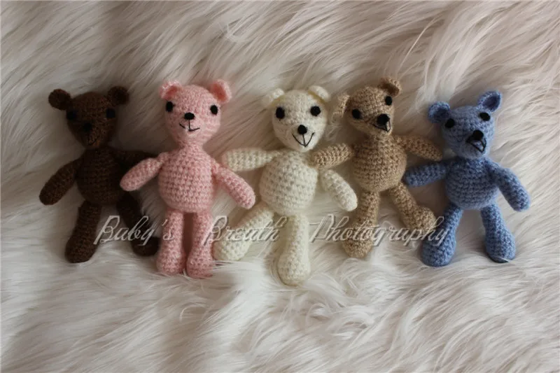 

Baby Toy Stuffed Teddy Bear Crochet Newborn Teddy Photography Prop Newborn Toy