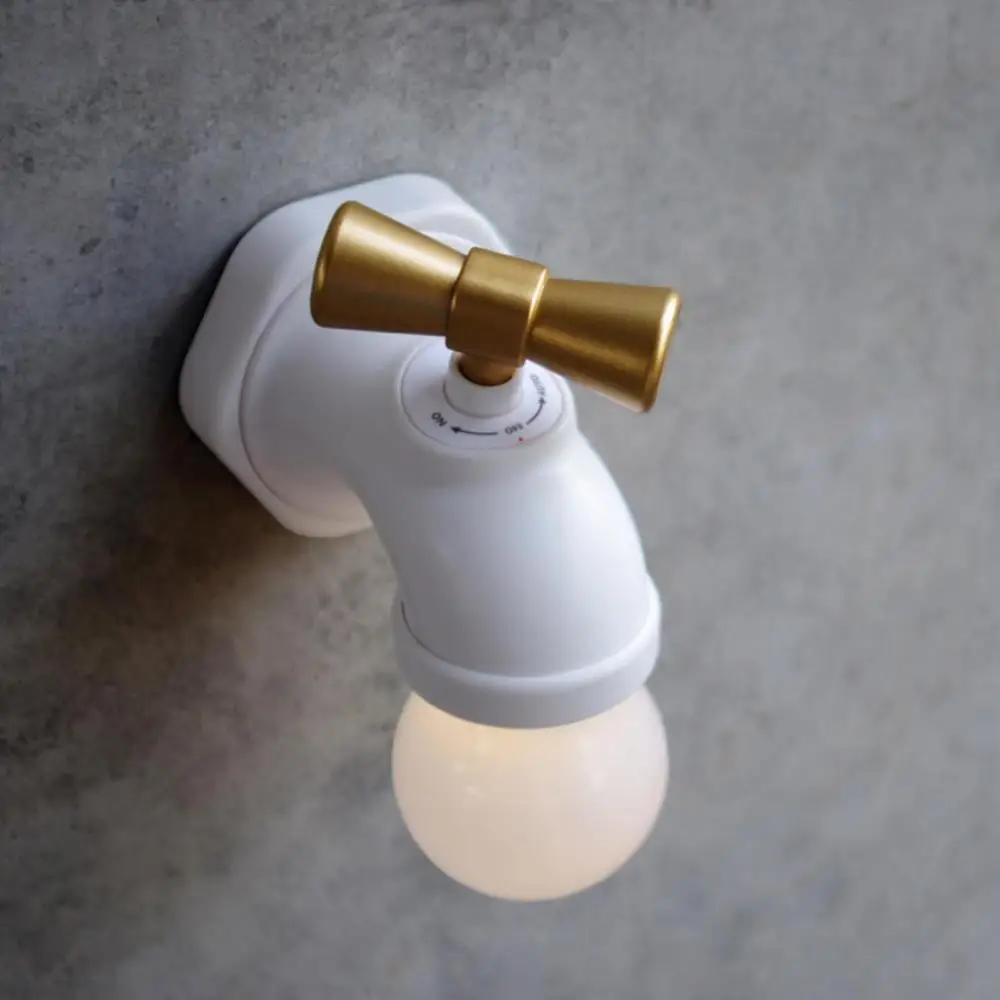 Кран светодиодный ночник креативный ночник Ретро Настольная лампа USB лампа - Испускаемый цвет: White