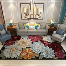 3D Европейский Стиль Цветочный Кристалл бархатистый коврик ковры для гостиной журнальный столик ковры для спальни ковры ковер для детской комнаты