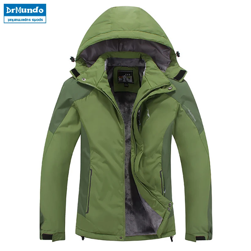 

Plus Size Men Mountain Ski Jacket Thicken Fleece Ski-wear Waterproof Hiking Jacket Outdoor Snowboard Jacket Snow Clothing