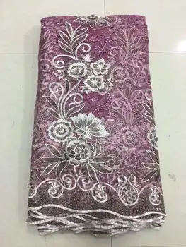 

Latest Sky Blue African Laces Fabrics Embroidered High Quality French Lace Fabric Cheap Nigerian Net Tulle Lace Fabric ALC-ZJ013
