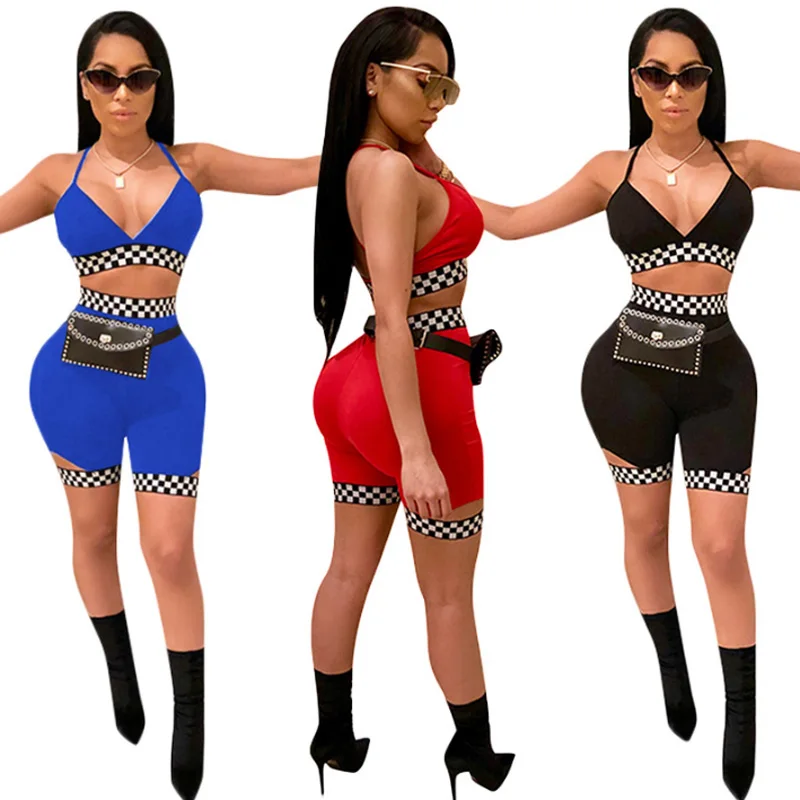 Для женщин комплект из 2 частей Racing женский костюм Cami Bra Top футболка предметов дамы