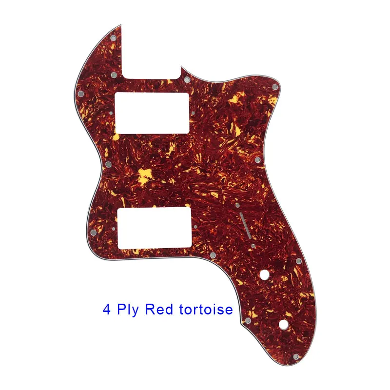 Запчасти для гитары Pleroo-для классической серии '72 Telecaster Tele Thinline Guitar pickguard Scartch Plate с пикапами хамбакера PAF - Цвет: 4Ply Red Tortoise