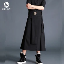 HZIJUE мужские шаровары Харадзюку уличная мода свободные широкие повседневные штаны мужские панк шоу брюки