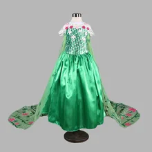 Платье с цветочным рисунком для девочек; платье принцессы Эльзы и Анны; модное платье для выпускного; Детские костюмы; вечерние платья