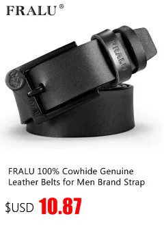 FRALU2017New 100% cowhide genuine leather belts for men Strap male Smooth buckle vintage jeans cowboy Casual designer brand belt