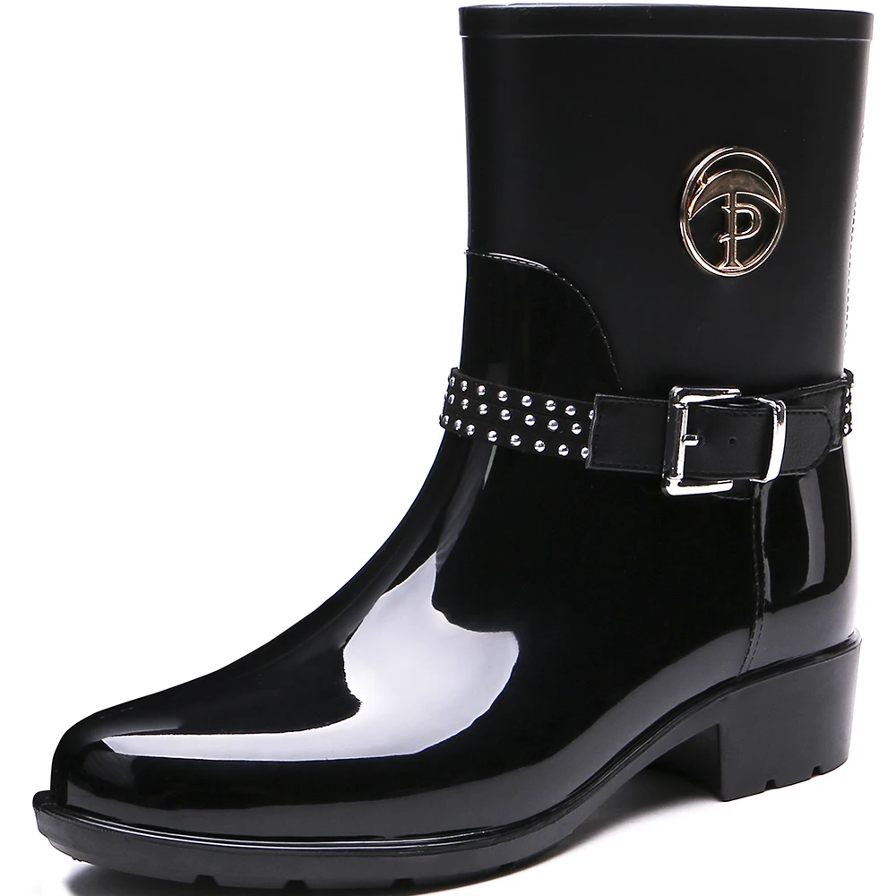 TONGPU New Design Glossy and Matte Finishing Women's Half Boots ...