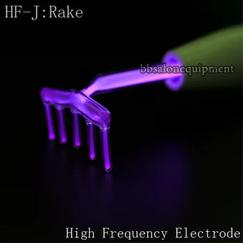 

Wholesale High Frequency Fork J Electrode For Beauty Facial Spa Skin Care Violet Orange Light Ray Machine