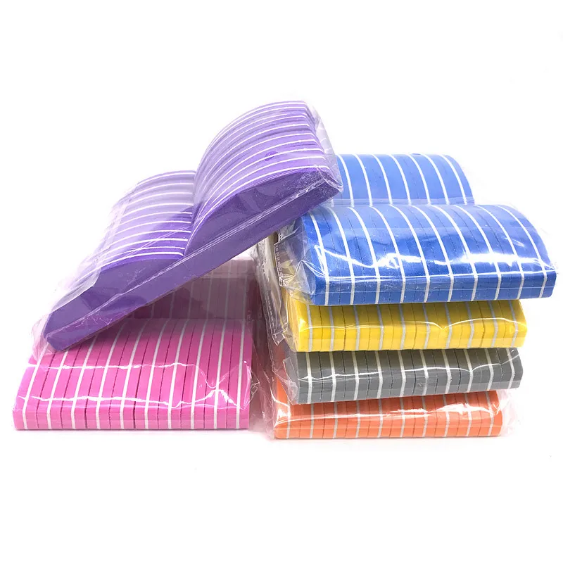 

Wholesale 120pcs/lot Mini Nail File Half Moon Sandpaper Nail Sanding Blocks Colorful Gel Para Unha Polish Set Salon Manucure
