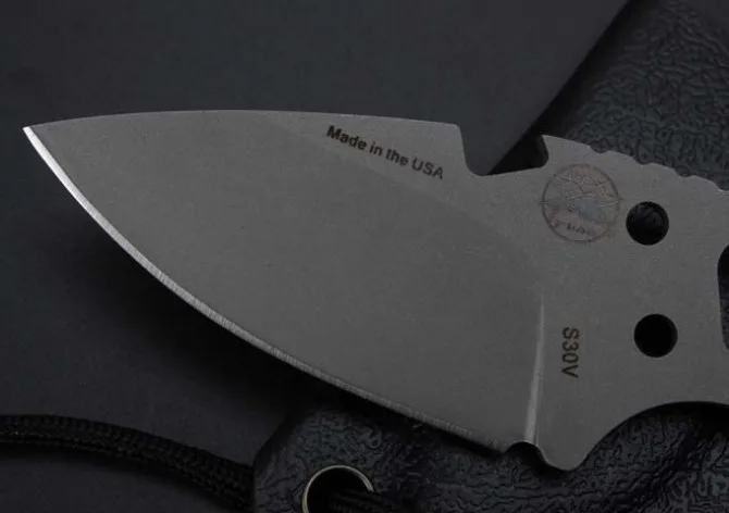 Спасательный шейный нож CPM S30V лезвие со стальной ручкой маленькие фиксированные