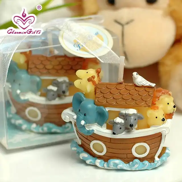 Noah S Ark Shaped Candle Cartoon Baby Shower Baptism Party Favor