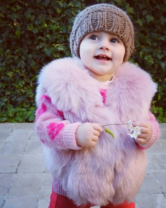 Baby Fur Vest New Girl Rabbit Fur Clothes Imitation Fox Fur Coat Kids