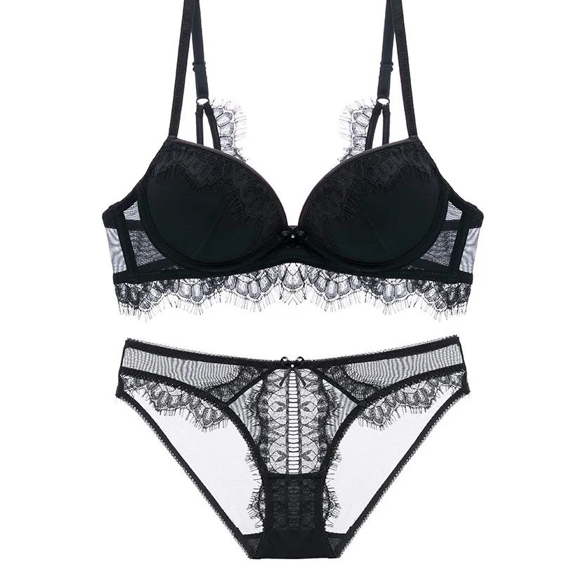 

2019 big size intimates 70-85 ABC cup European Style sexy women bra set push up young ladies VS underwear sets