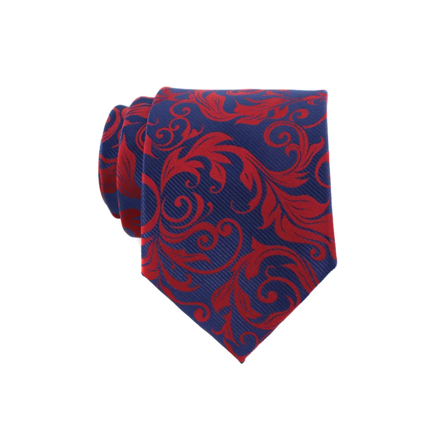 Мужской галстук 8 см, винтажные шелковые галстуки в красный горошек, в полоску, с цветочным рисунком, жаккардовые тканые галстуки на шею для мужчин, галстук для свадебной вечеринки - Цвет: KT-224