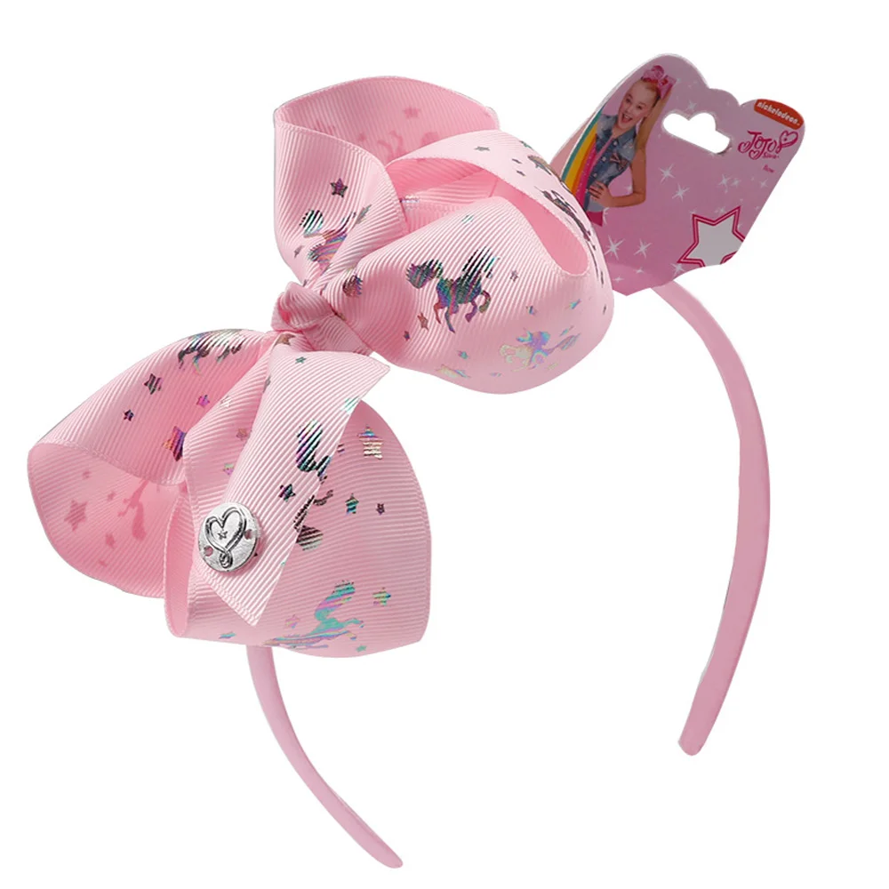 

Hair Bow Headbands For Girls Boutique Rainbow Printed Ribbon Knot Bow Hairbands Hair Hoop Children Hair Accessories