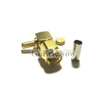 10 pces rf 50ohm coaxial ângulo direito sma/RP-SMA macho para rg316 rg174 cabo conector plug